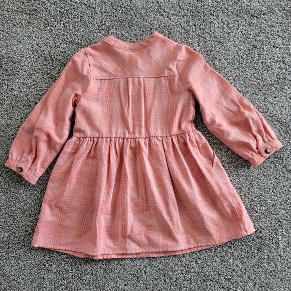 Cat & Jack Fall Rose color Plaid Dress 2T - Picture 2 of 5